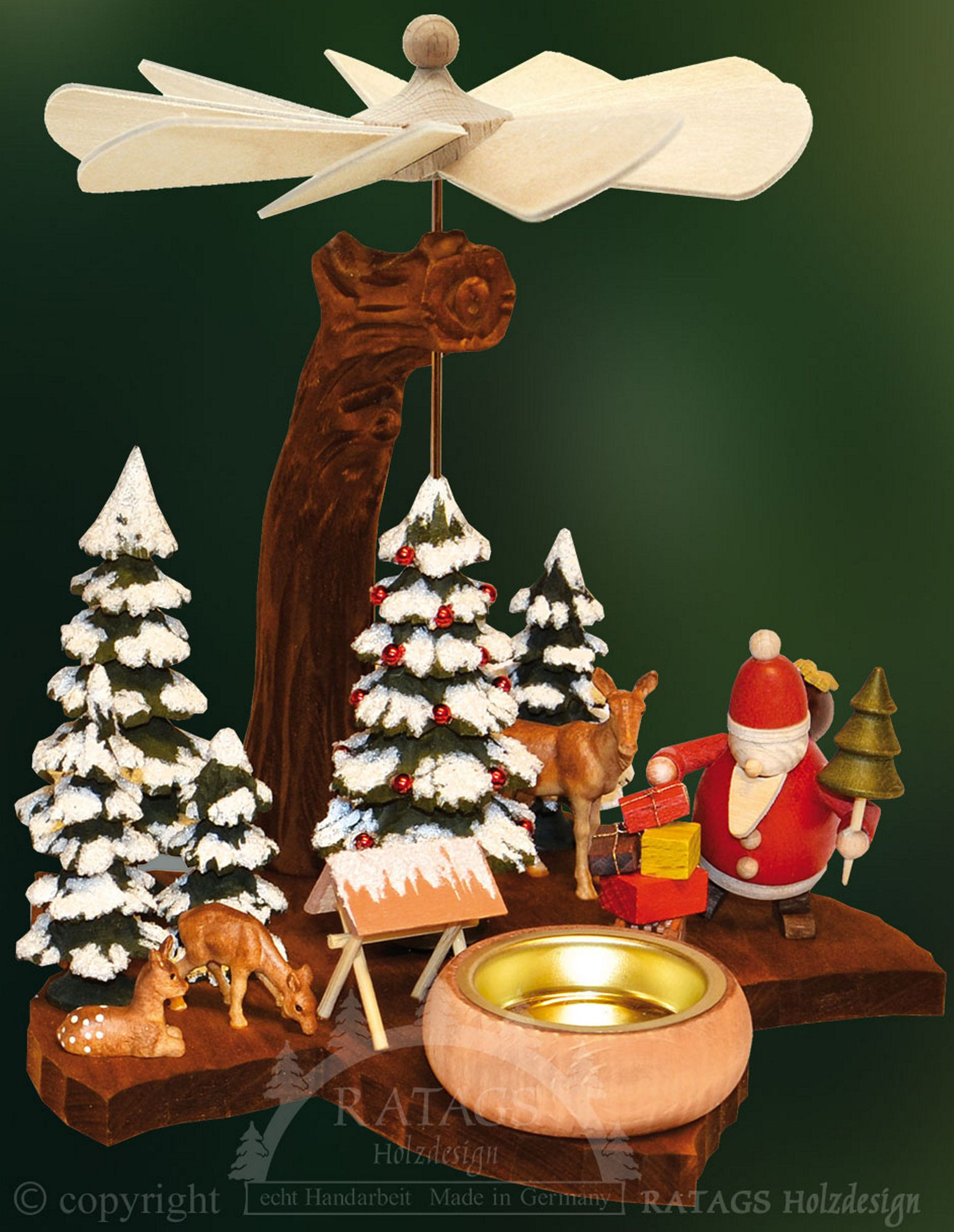 Massivblattholzpyramide Weihnachten Massivblattholzpyramide Weihnachten