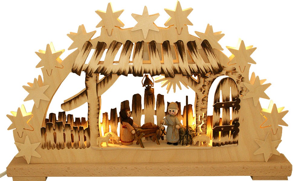 RATAGS Holzsdesign 3D-Schwibbogen Heilige Nacht, klein RATAGS Holzsdesign 3D-Schwibbogen Heilige Nacht, klein