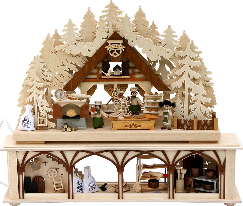 RATAGS Holzdesign 3D-Schwibbogen klein, Bäckerei RATAGS Holzdesign 3D-Schwibbogen klein, Bäckerei