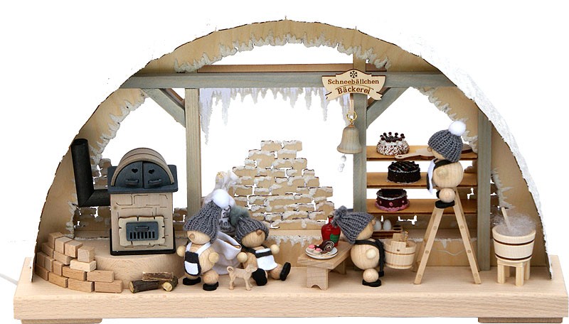RATAGS Holzdesign 3D-Schwibbogen klein, Schneebällchen RATAGS Holzdesign 3D-Schwibbogen klein, Schneebällchen