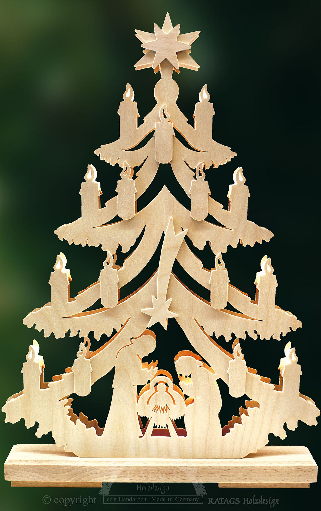 Ratags-3D-Schwibbogen Tanne Geburt Christi, klein Ratags-3D-Schwibbogen Tanne Geburt Christi, klein