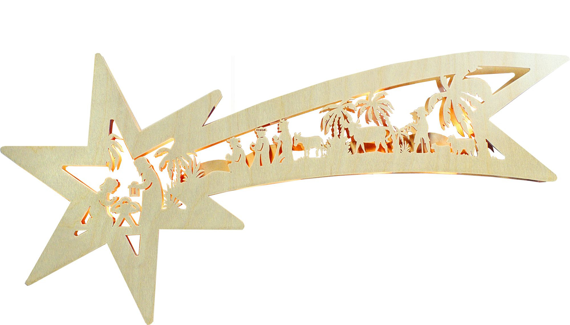 Ratags Beleuchtetes Fensterbild Sternschweif, Geburt Christi, Beleuchtung Ratags Beleuchtetes Fensterbild Sternschweif, Geburt Christi, Beleuchtung