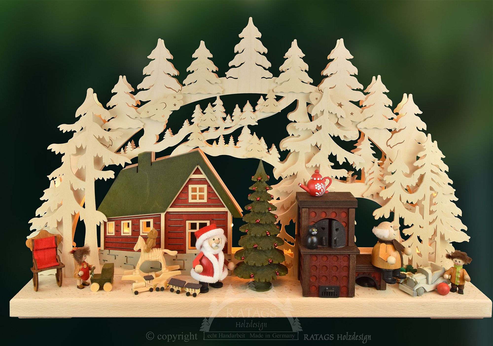 Ratags 3D Schwibbogen Weihnachtsstübchen, mittelgroß Ratags 3D Schwibbogen Weihnachtsstübchen, mittelgroß