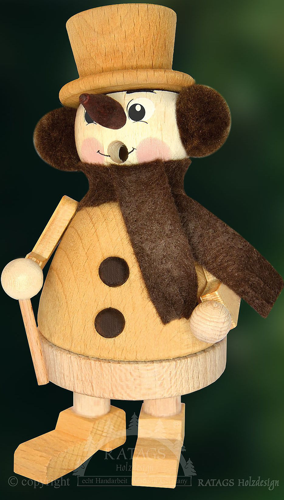 Ratags Räuchermännchen Schneemann mit Stock Ratags Räuchermännchen Schneemann mit Stock
