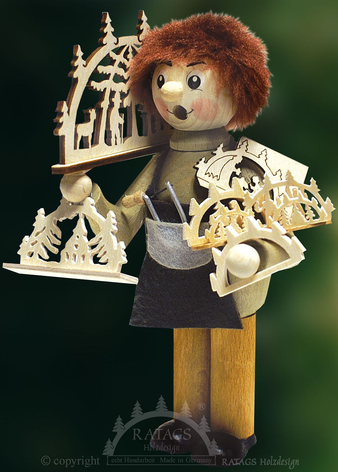 Ratags Räucherfigur Naturpaffer Schwibbogenbauer Ratags Räucherfigur Naturpaffer Schwibbogenbauer