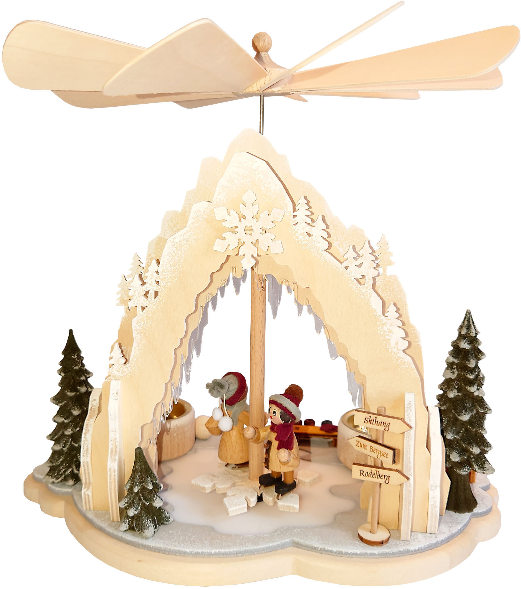 RATAGS Holzdesign Teelichtpyramide Eiskunstlauf RATAGS Holzdesign Teelichtpyramide Eiskunstlauf