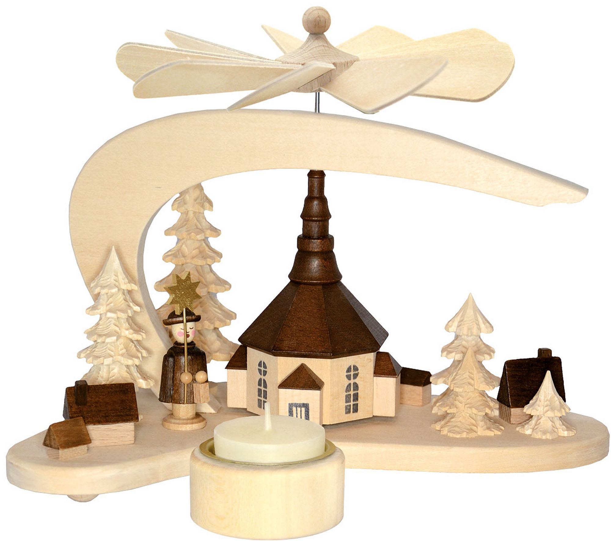 Ratags Massivholzpyramide, Dorf Seiffen Ratags Massivholzpyramide, Dorf Seiffen