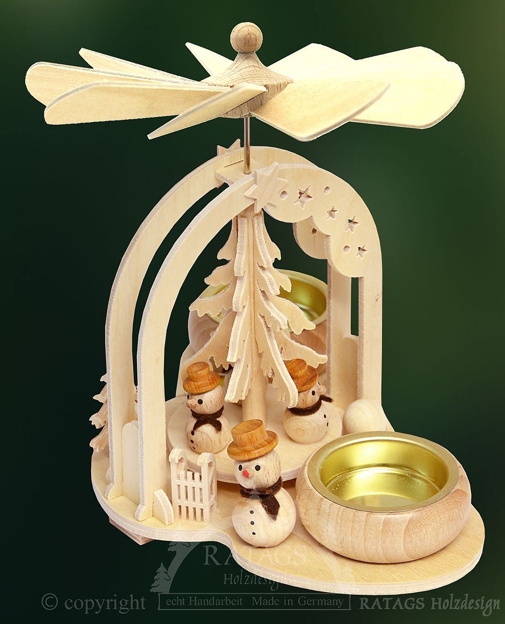 Ratags Minipyramide, 3 Schneemänner, natur Ratags Minipyramide, 3 Schneemänner, natur