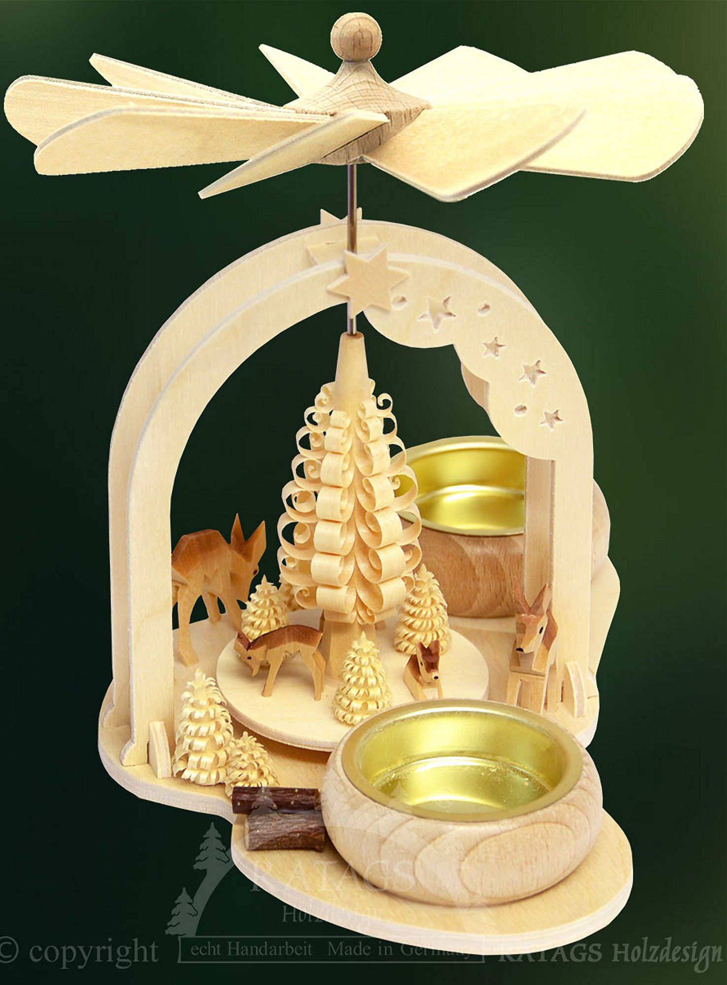 Ratags Minipyramide, Rehe, natur Ratags Minipyramide, Rehe, natur