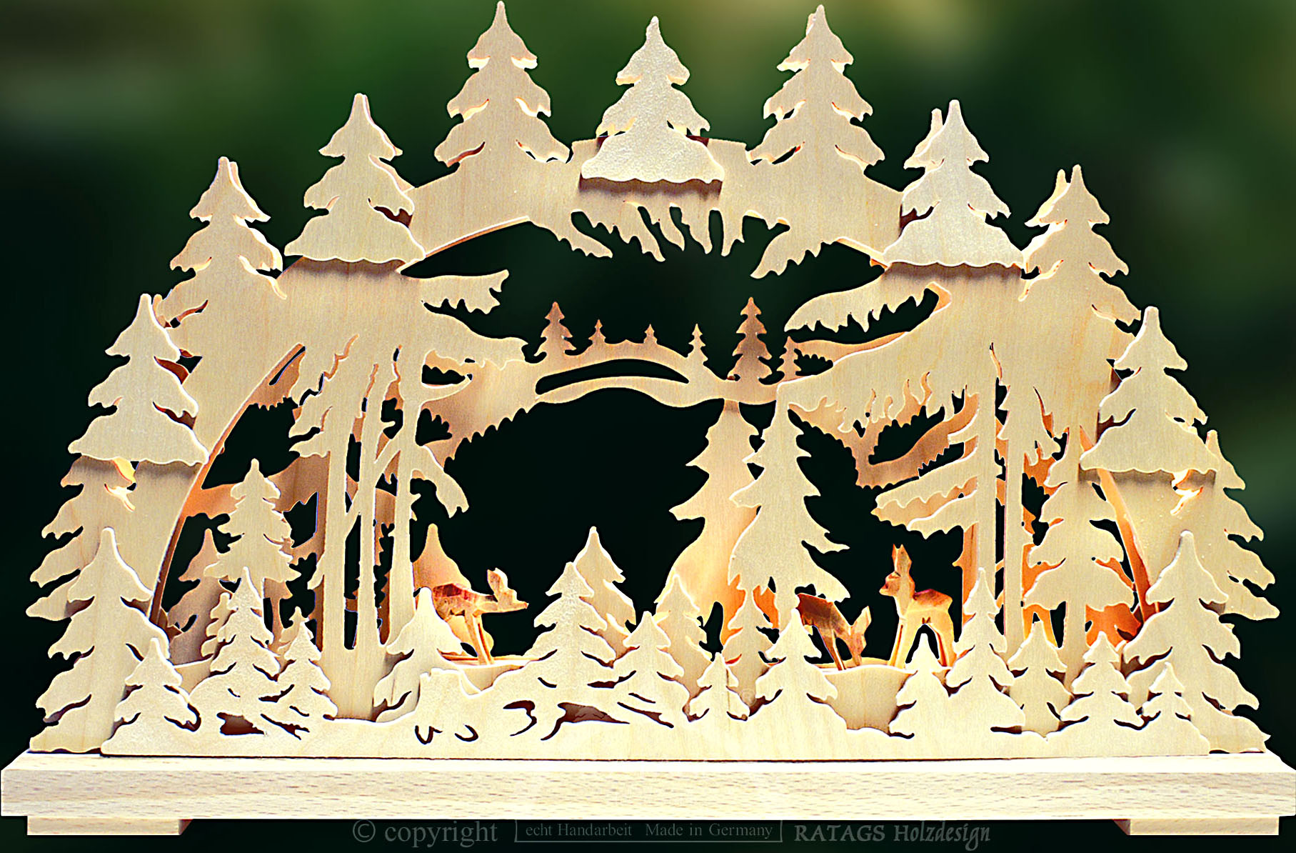 RATAGS 3D-Schwibbogen Waldfrieden, 3 Rehe, klein RATAGS 3D-Schwibbogen Waldfrieden, 3 Rehe, klein