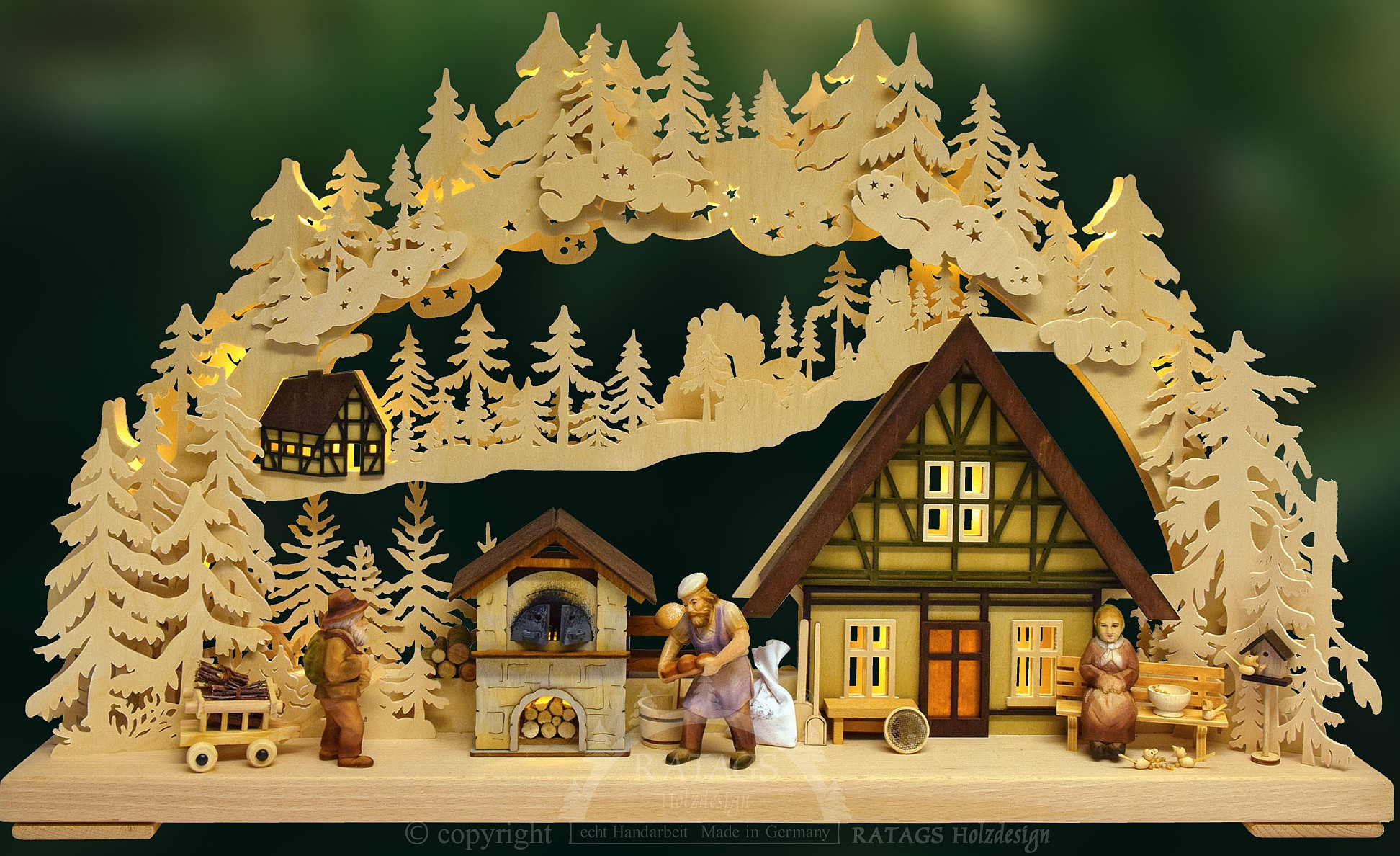 RATAGS 3D-Schwibbogen Bäckerei groß RATAGS 3D-Schwibbogen Bäckerei groß