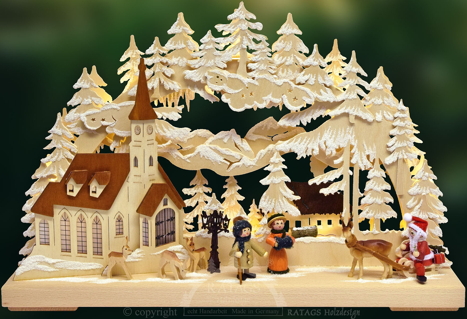 Ratags-3D-Schwibbogen Weihnachtsmorgen klein Ratags-3D-Schwibbogen Weihnachtsmorgen klein