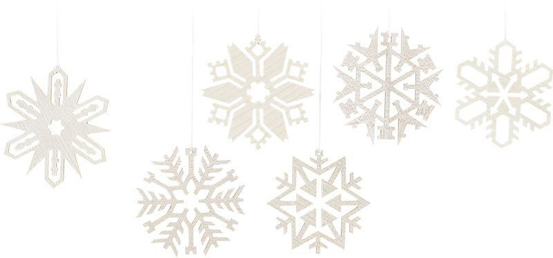 Richard Glässer Baumbehang Schneekristalle, 6-teilig Richard Glässer Baumbehang Schneekristalle, 6-teilig