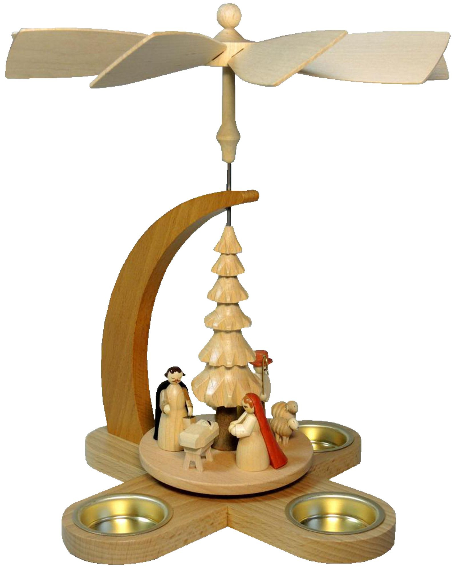 Richard Glässer Pyramide Christi Geburt für 3 Teelichter Richard Glässer Pyramide Christi Geburt für 3 Teelichter