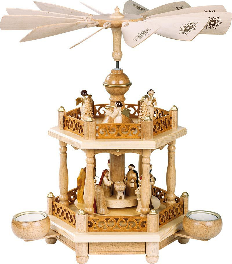 Richard Glässer Pyramide Christi Geburt, 1-stöckig für Teelichte Richard Glässer Pyramide Christi Geburt, 1-stöckig für Teelichte