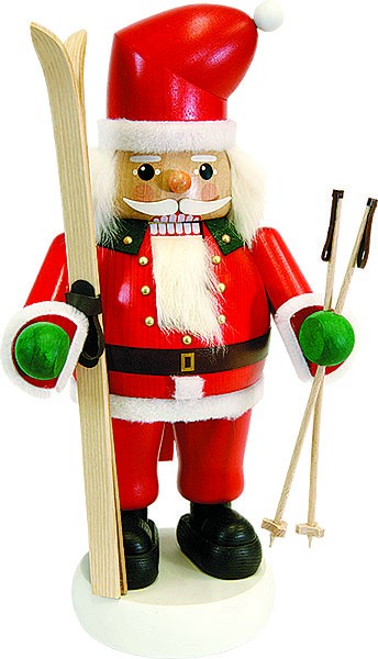 Richard Glässer Nussknacker Santa mit Skiern