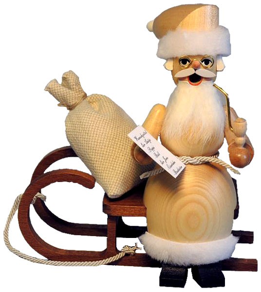 Richard Glässer Rauchmann Weihnachtsmann natur auf Schlitten Richard Glässer Rauchmann Weihnachtsmann natur auf Schlitten