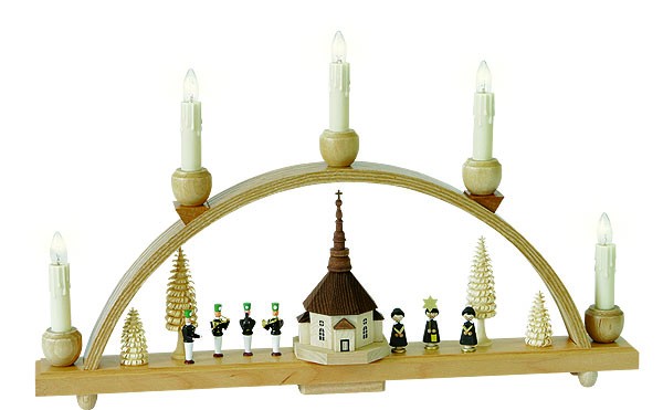 Richard Glässer Schwibbogen Seiffener Kirche, elektr. Beleuchtung Richard Glässer Schwibbogen Seiffener Kirche, elektr. Beleuchtung