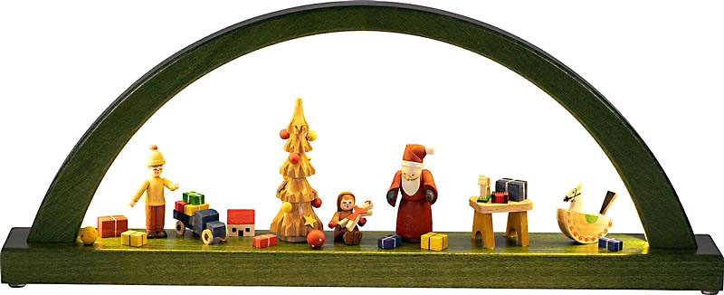 Richard Glässer Schwibbogen Weihnachtsbescherung, LED Richard Glässer Schwibbogen Weihnachtsbescherung, LED