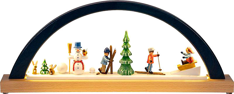 Richard Glässer Schwibbogen Winterkinder, LED Richard Glässer Schwibbogen Winterkinder, LED