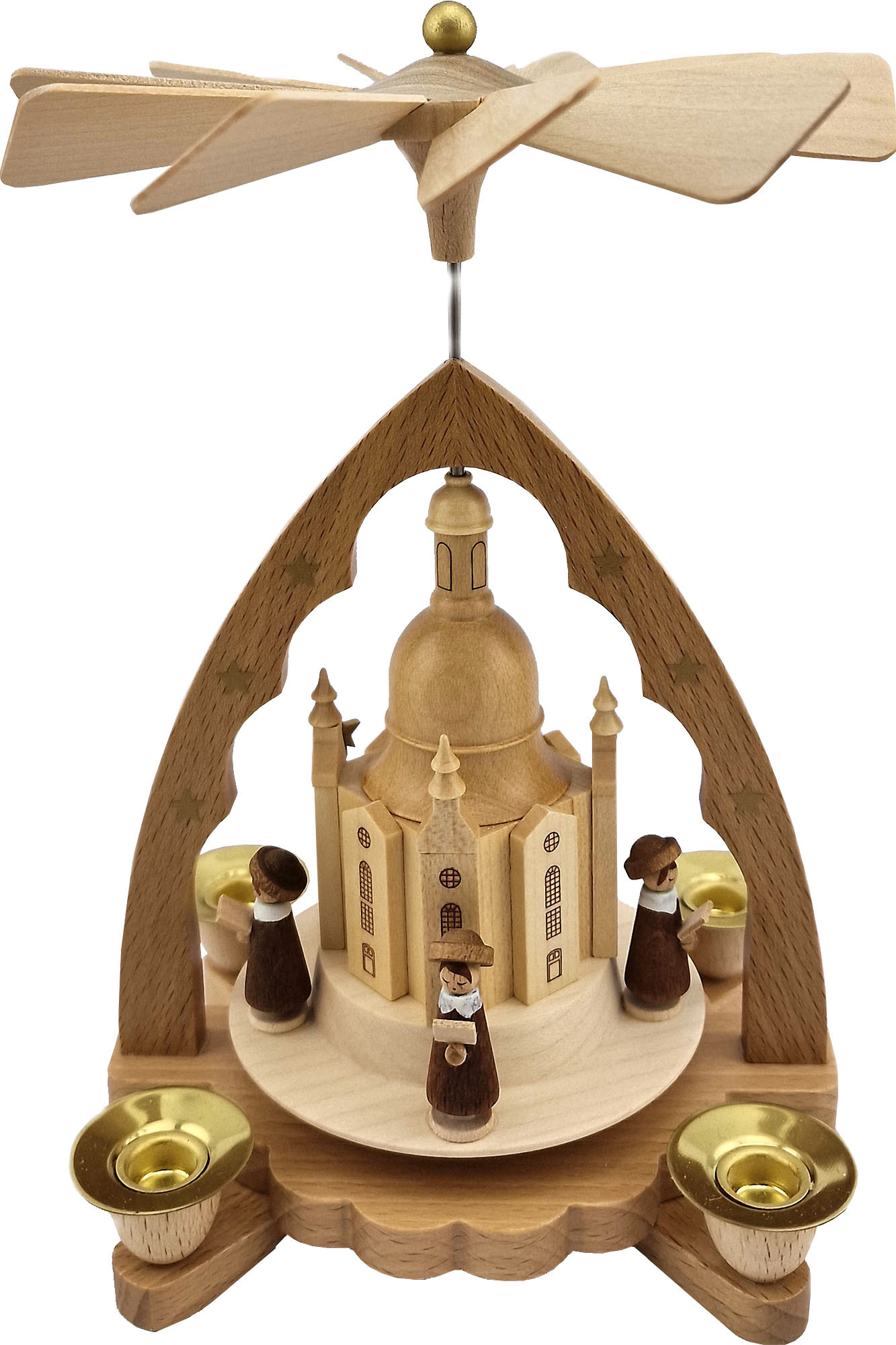 Richard Glässer Weihnachtspyramide, Dresdner Frauenkirche und Kurrende Richard Glässer Weihnachtspyramide, Dresdner Frauenkirche und Kurrende