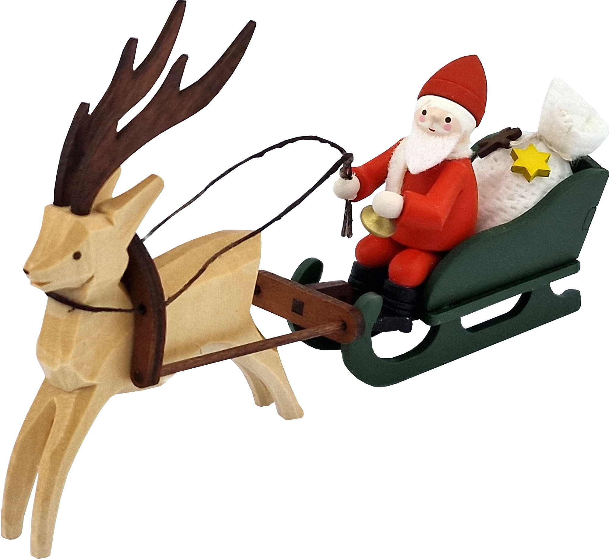 Romy Thiel Nikolaus mit Rentierschlitten bunt Romy Thiel Nikolaus mit Rentierschlitten bunt