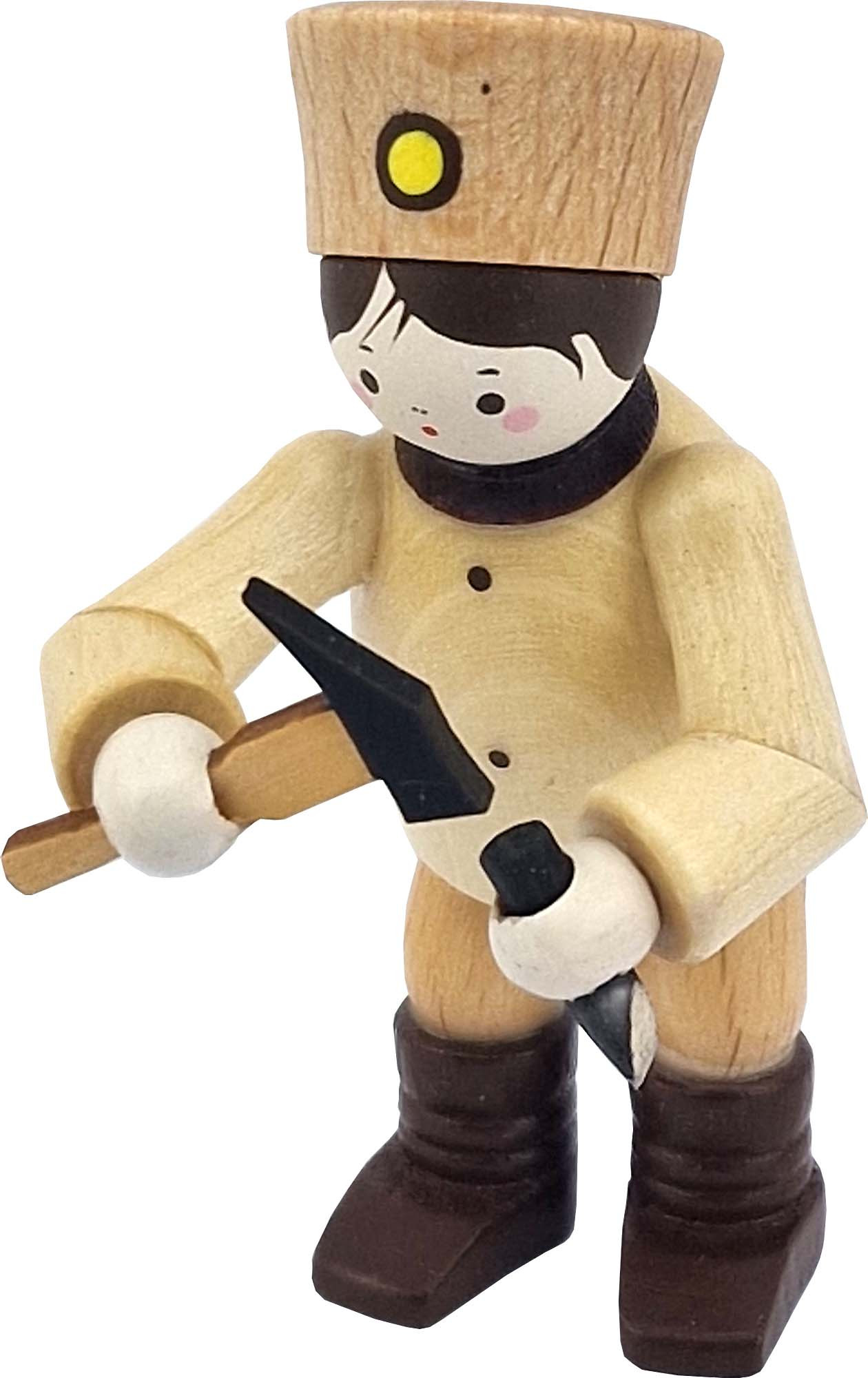 Romy Thiel Bergmann mit Hammer und Meissel - stehend Romy Thiel Bergmann mit Hammer und Meissel - stehend