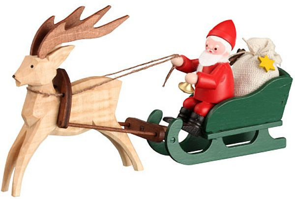Romy Thiel Nikolaus mit Rentierschlitten bunt Romy Thiel Nikolaus mit Rentierschlitten bunt