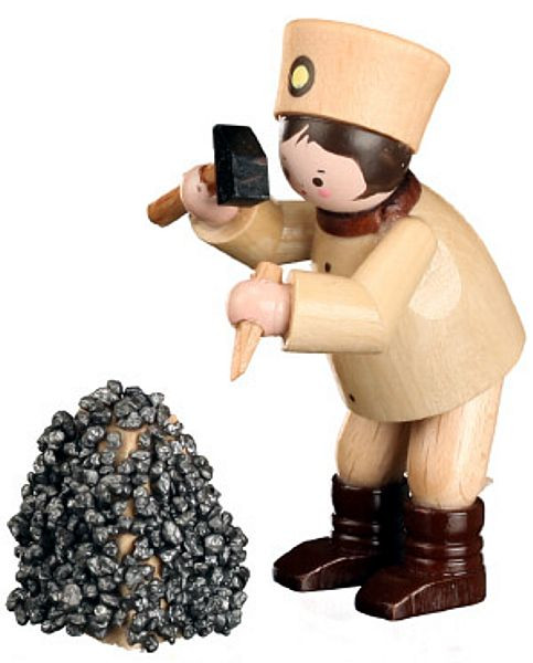 Romy Thiel Bergmann mit Hammer und Meissel - stehend Romy Thiel Bergmann mit Hammer und Meissel - stehend