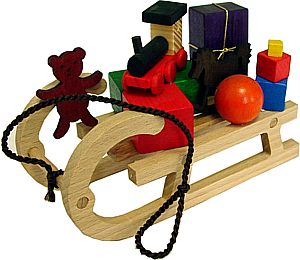 Krauß Schlitten mit Geschenken Krauß Schlitten mit Geschenken