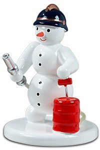 Ellmann Schneemann Feuerwehrmann mit Spritze Ellmann Schneemann Feuerwehrmann mit Spritze
