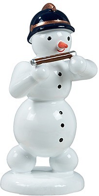 Ellmann Schneemann mit Pikkoloflöte Ellmann Schneemann mit Pikkoloflöte