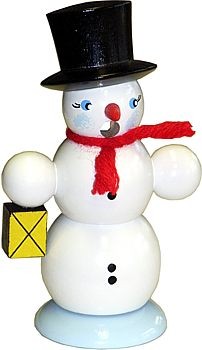 ArtDesign Räuchermann Schneemann mit Laterne