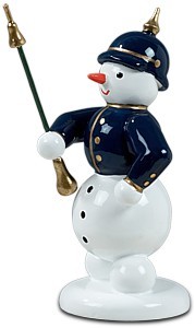 Ellmann Schneemannmusikant Dirigent mit Tambourstab Ellmann Schneemannmusikant Dirigent mit Tambourstab
