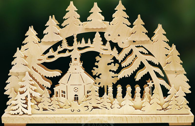 Ratags Schwibbogen Barockkirche Seiffen, klein Ratags Schwibbogen Barockkirche Seiffen, klein