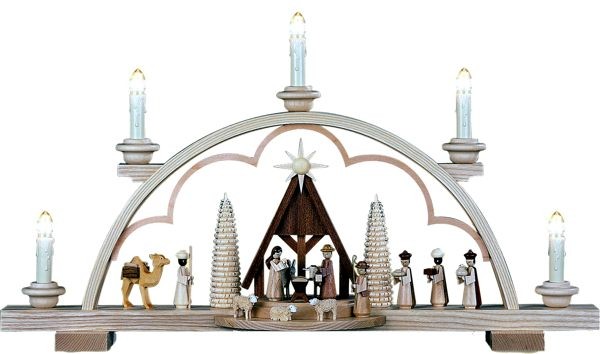 Kleinkunst Müller Schwibbogen Christi Geburt mit Krippe Kleinkunst Müller Schwibbogen Christi Geburt mit Krippe