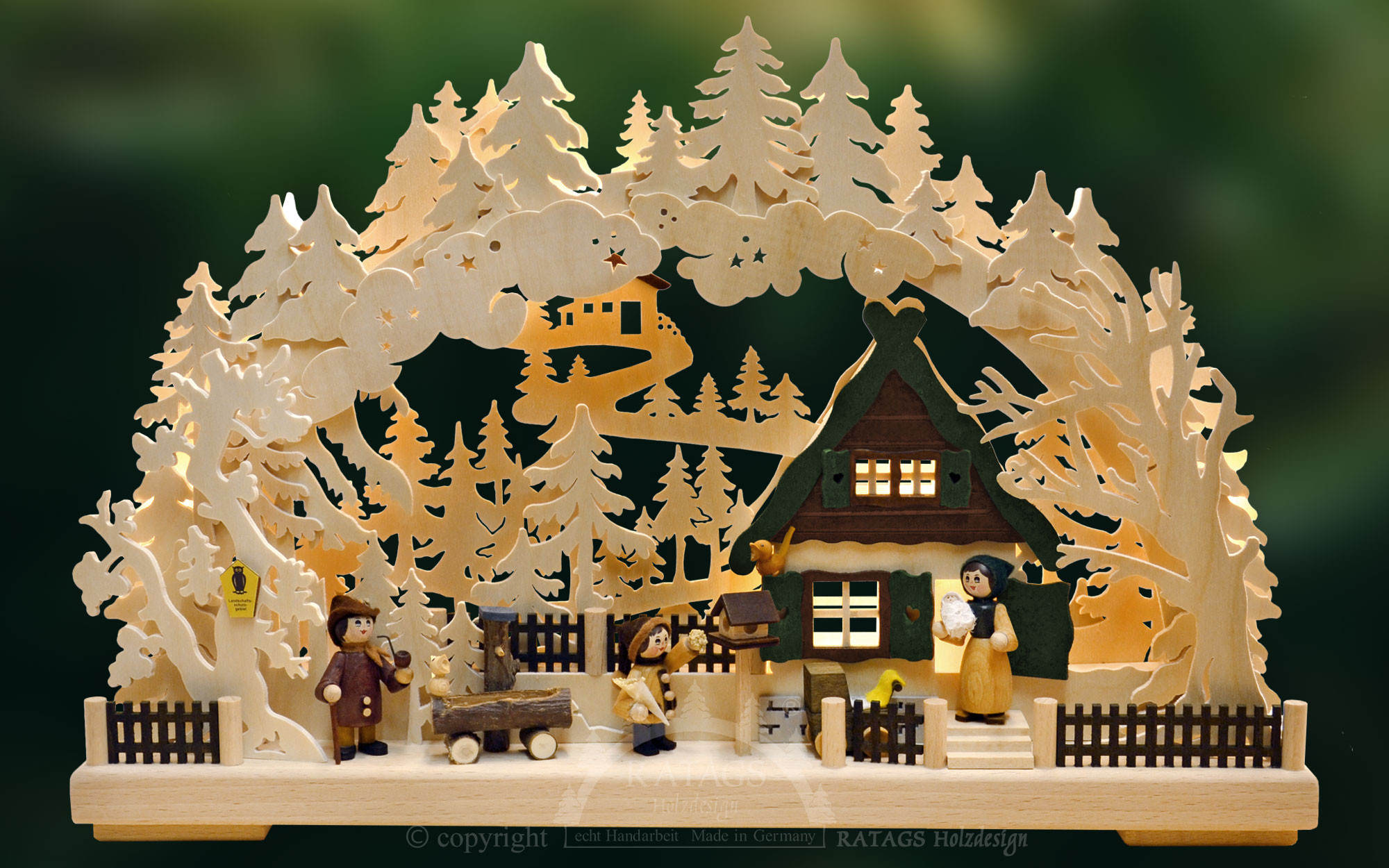RATAGS 3D-Schwibbogen Familienglück, klein RATAGS 3D-Schwibbogen Familienglück, klein