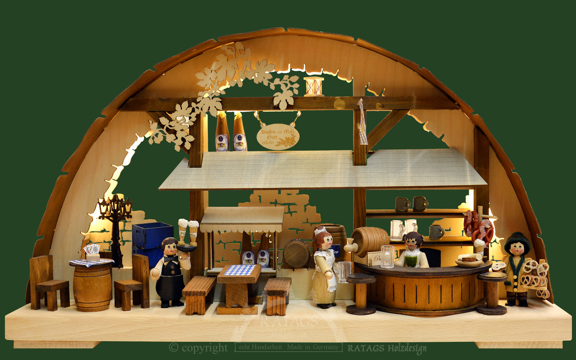 RATAGS 3D-Schwibbogen Hofbräuhaus, klein