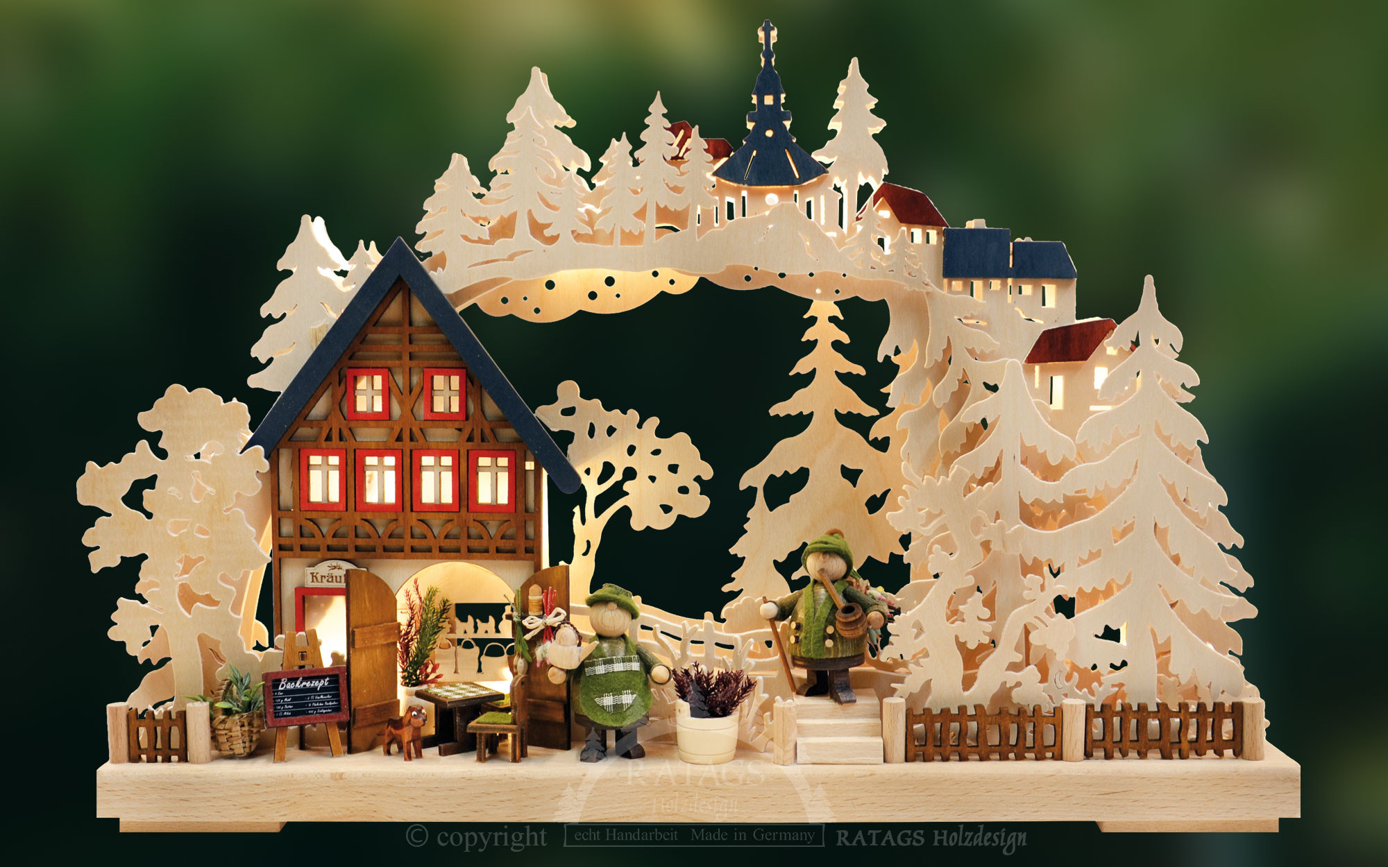 Ratags 3D-Schwibbogen Kräuterstube, klein Ratags 3D-Schwibbogen Kräuterstube, klein