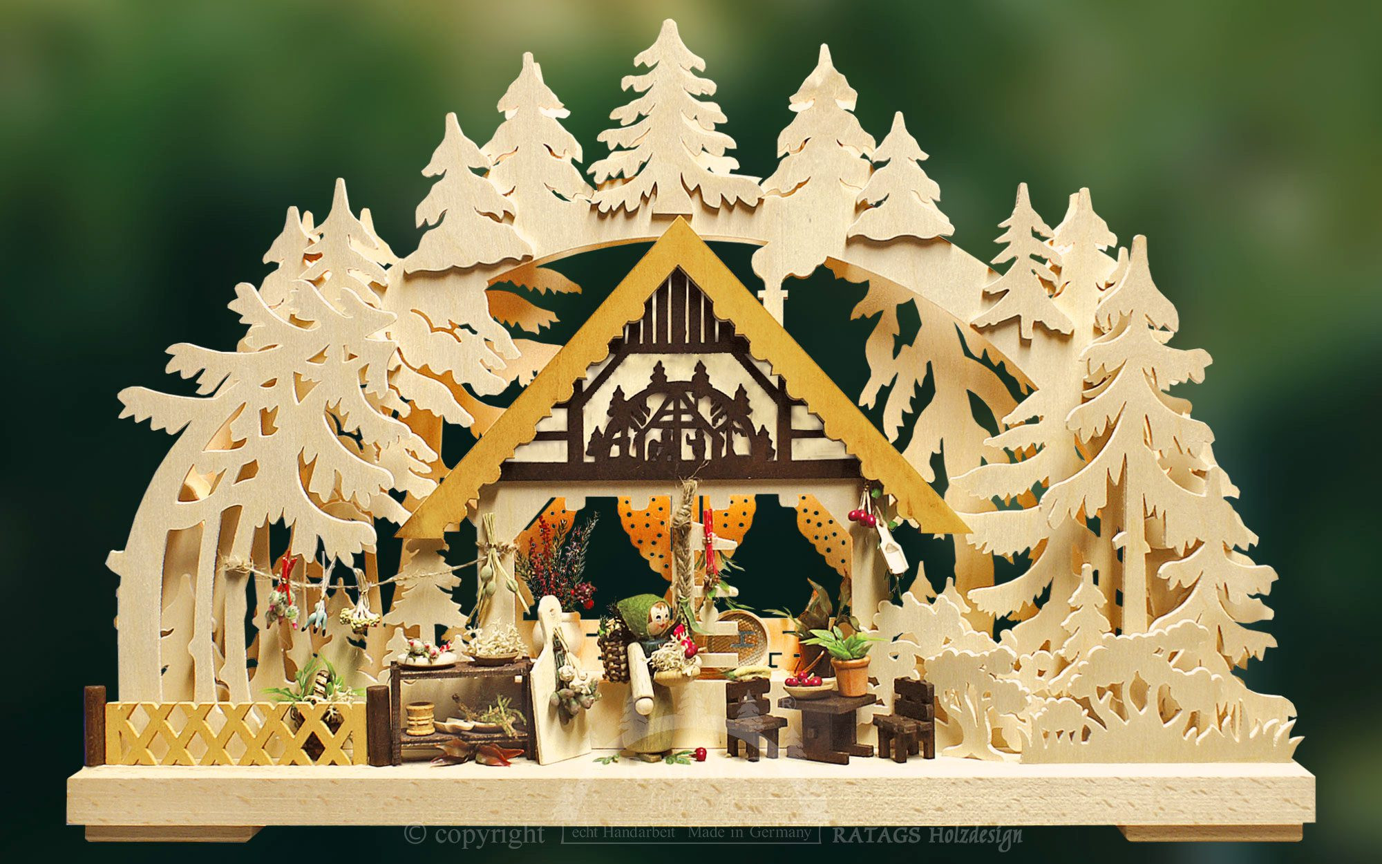 Ratags 3D-Schwibbogen Kräuterstübchen, klein Ratags 3D-Schwibbogen Kräuterstübchen, klein