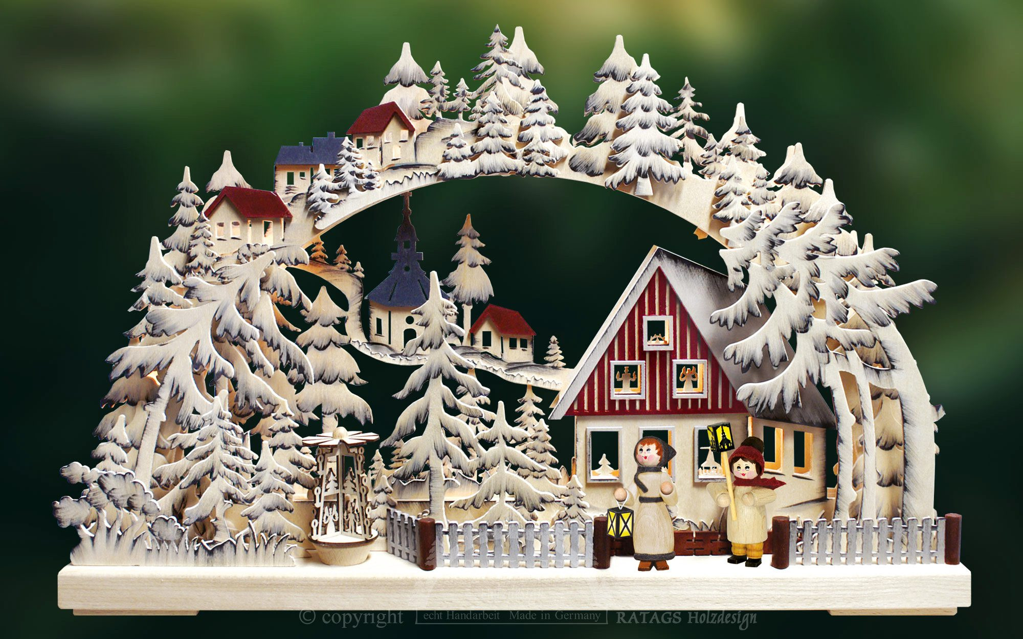 Ratags 3D-Schwibbogen Laternenschein, handgemalt, grau, klein Ratags 3D-Schwibbogen Laternenschein, handgemalt, grau, klein