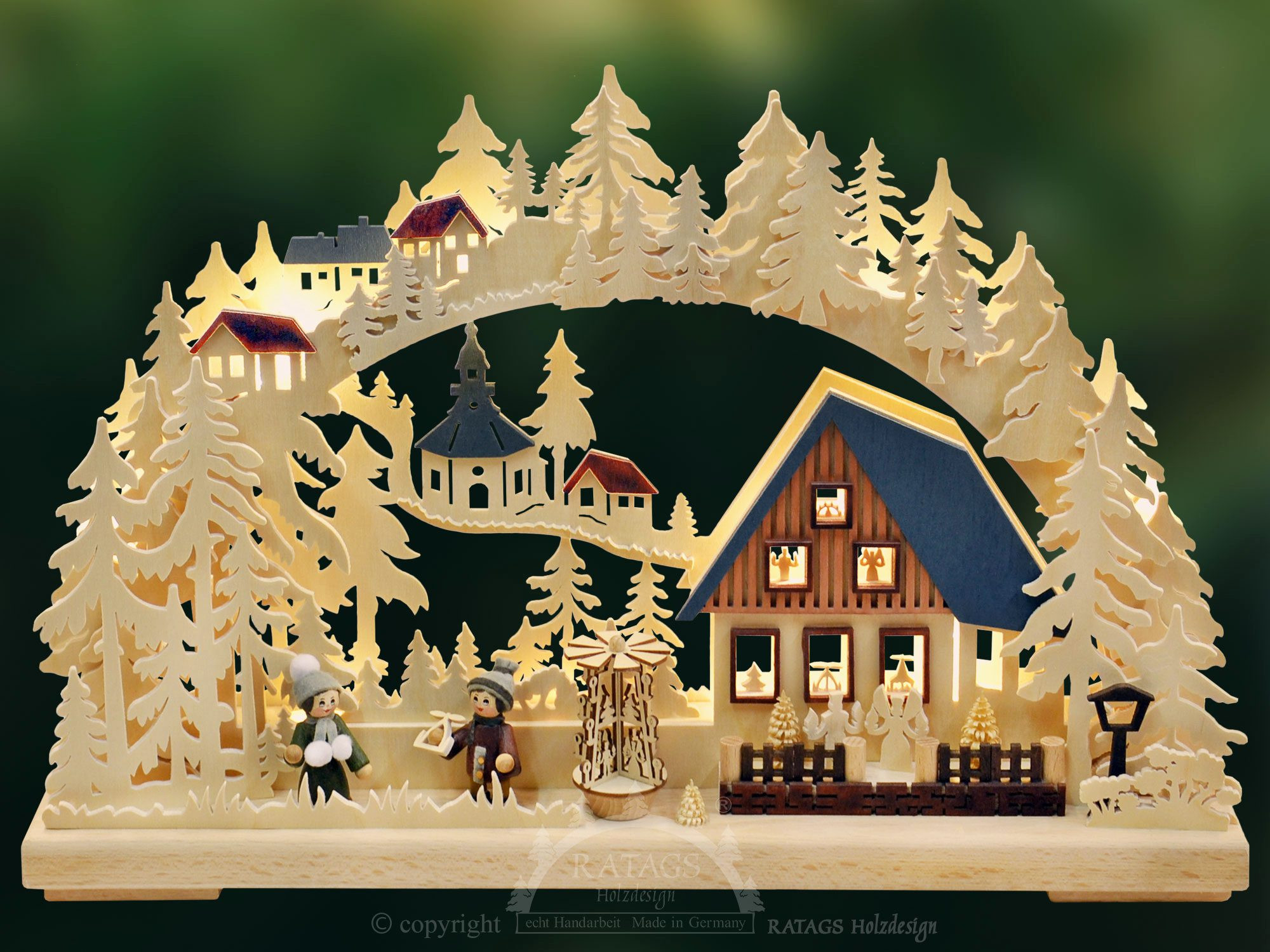 Ratags 3D-Schwibbogen Pyramidenhaus, klein Ratags 3D-Schwibbogen Pyramidenhaus, klein