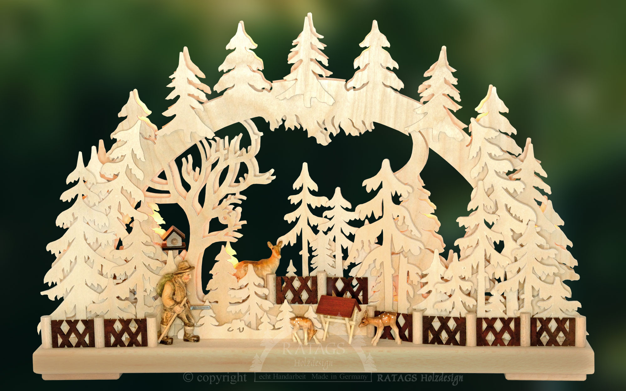 RATAGS 3D-Schwibbogen, Wildhüter RATAGS 3D-Schwibbogen, Wildhüter