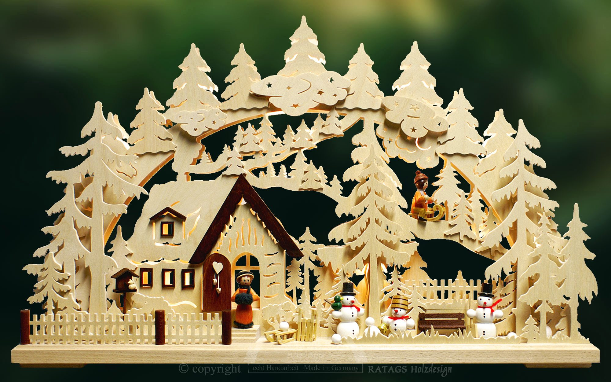 Ratags 3D-Schwibbogen Winterlandschaft, groß Ratags 3D-Schwibbogen Winterlandschaft, groß