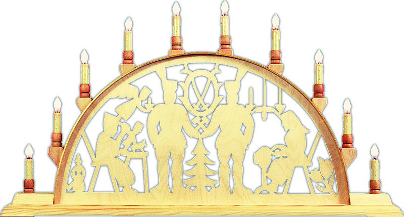 Holger Seidel Schwibbogen Bergmann mit Wappen Holger Seidel Schwibbogen Bergmann mit Wappen