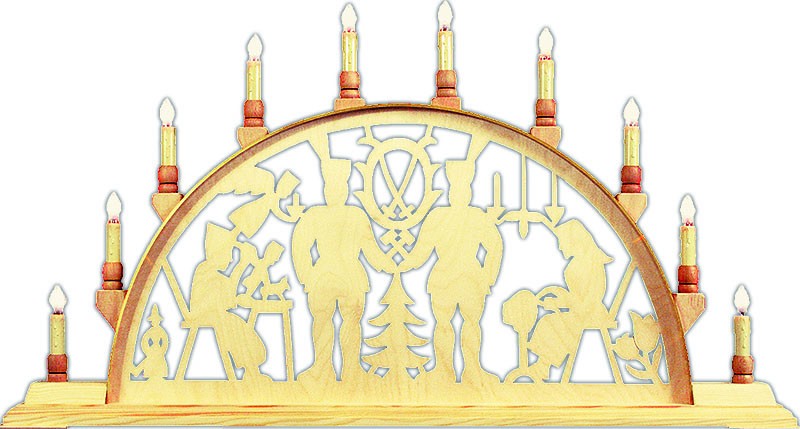 Holger Seidel Schwibbogen Bergmann mit Wappen