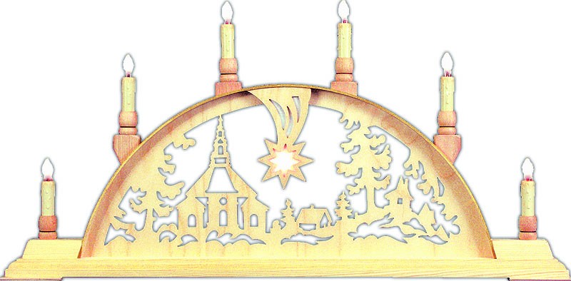 Holger Seidel Schwibbogen Seiffener Kirche mit Licht Holger Seidel Schwibbogen Seiffener Kirche mit Licht
