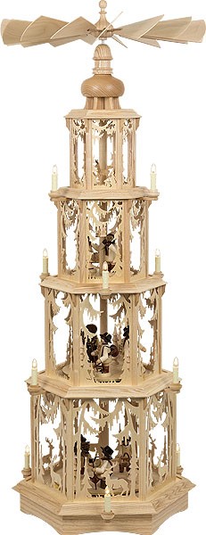 Holger Seidel Waldpyramide mit Waldfiguren, elektrisch, 4-stöckig Holger Seidel Waldpyramide mit Waldfiguren, elektrisch, 4-stöckig