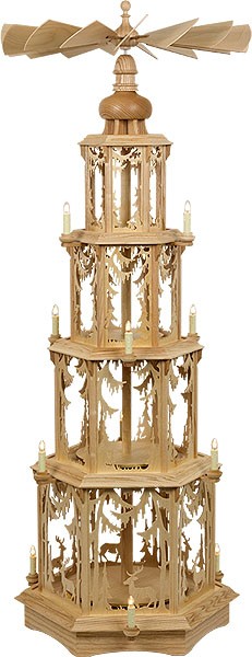 Holger Seidel 4stöckige Waldpyramide ohne Figuren, elektrisch Holger Seidel 4stöckige Waldpyramide ohne Figuren, elektrisch