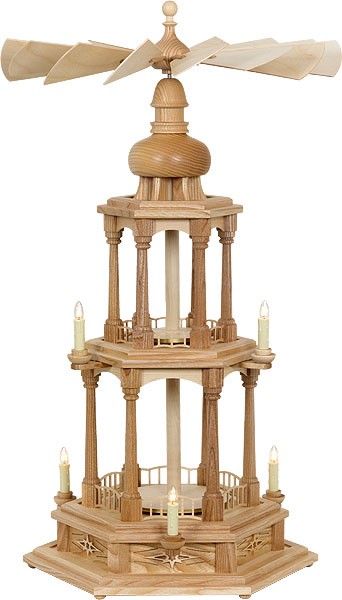 Holger Seidel 2stöckige Pyramide, neutral ohne Figuren, elektrisch Holger Seidel 2stöckige Pyramide, neutral ohne Figuren, elektrisch